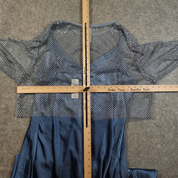 Anthropologie Dolan Dress Womens Extra Large NWT Mesh Satin Slip Twofer Midi - Picture 14 of 16